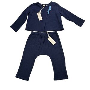Leah & Rae Cotton Gauze Kimono top and Pant Set, NWT, 18-24 months